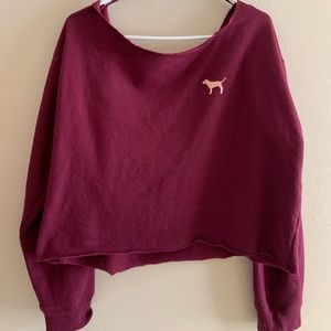 VS pink cropped sweatshirt